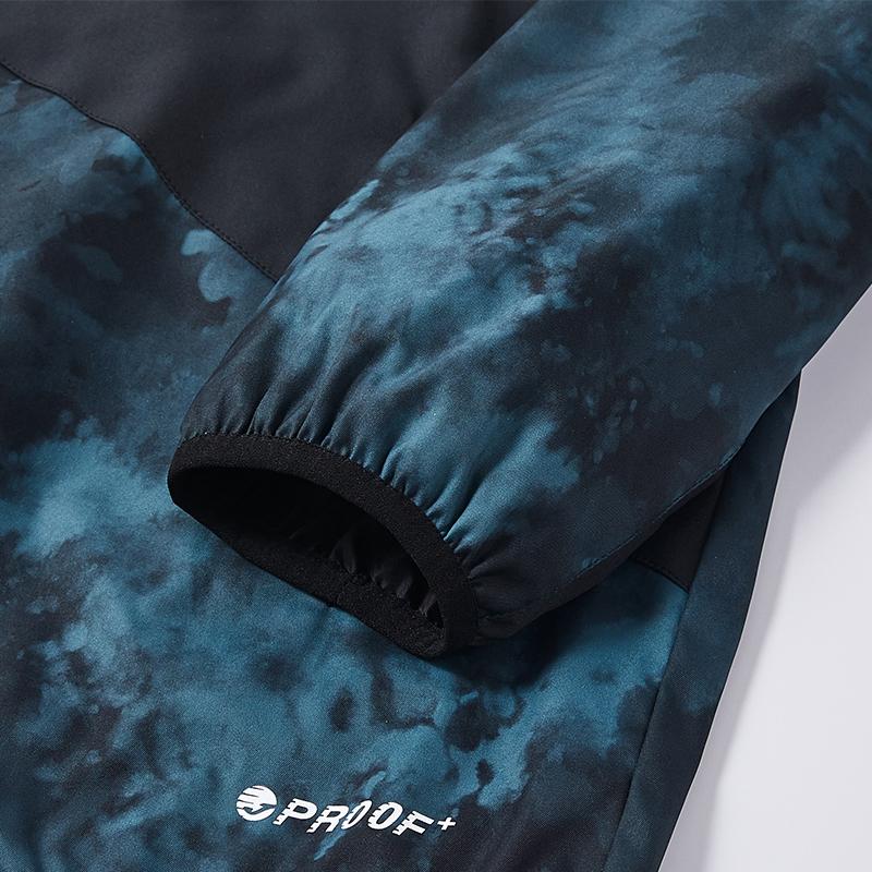 GAIA series hooded training jacket [black and green]
