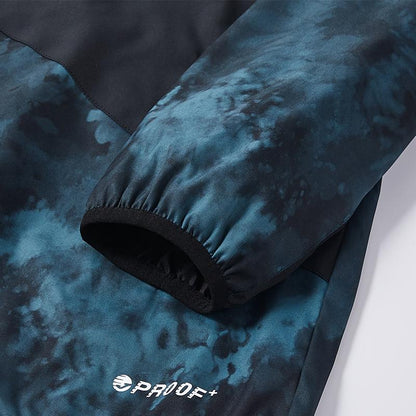 GAIA series hooded training jacket [black and green]