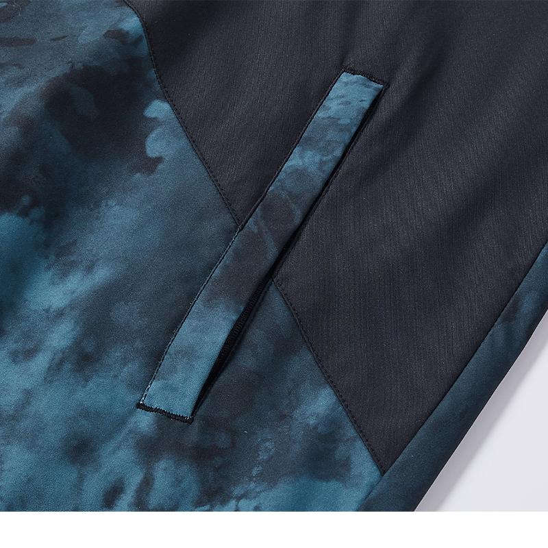 GAIA series hooded training jacket [black and green]