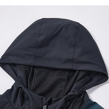 GAIA series hooded training jacket [black and green]