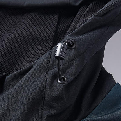 GAIA series hooded training jacket [black and green]