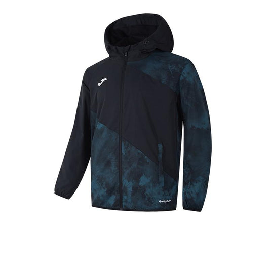 GAIA series hooded training jacket [black and green]