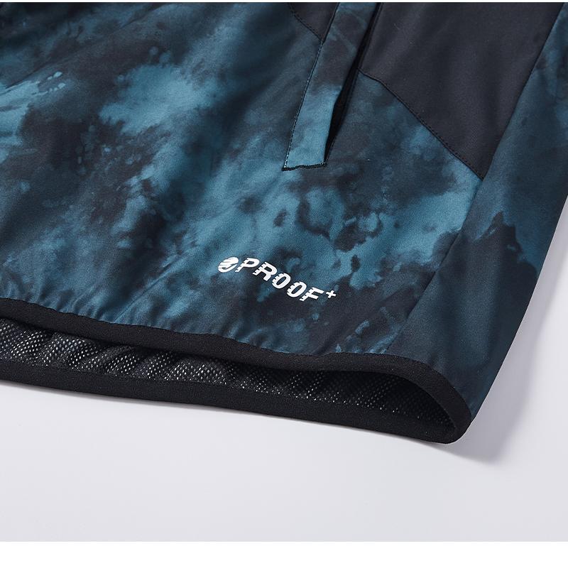 GAIA series hooded training jacket [black and green]