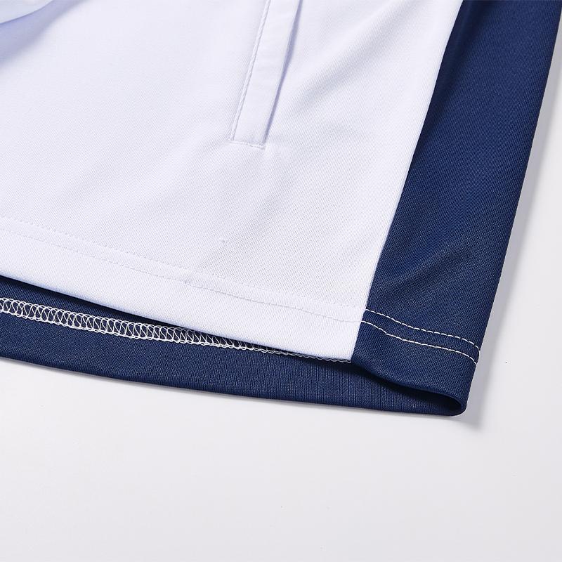 Men's knitted fitness jacket [white and navy blue] 