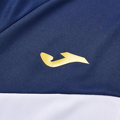 Men's knitted fitness jacket [white and navy blue] 