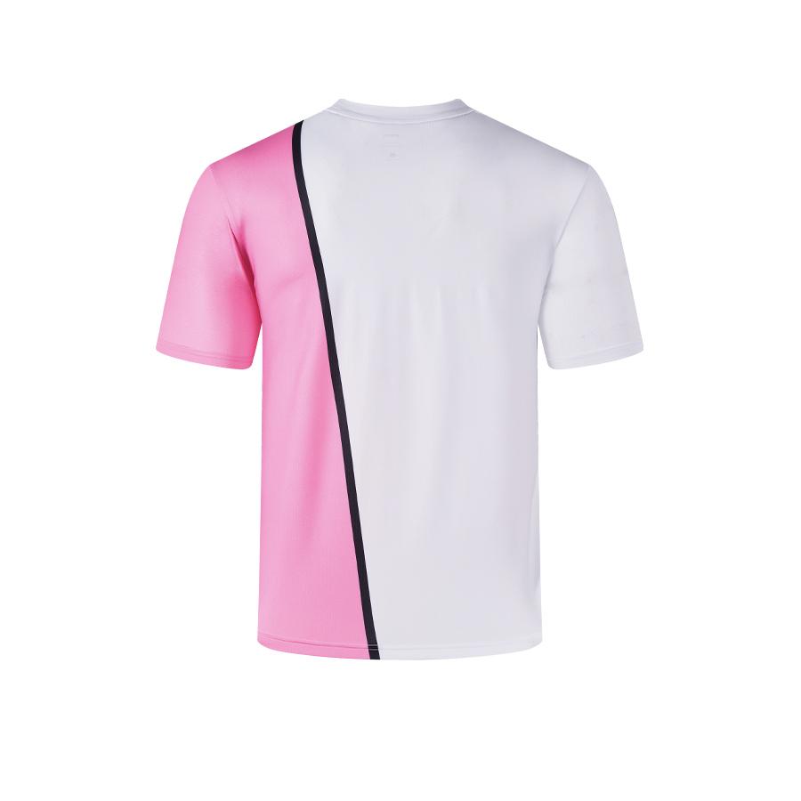 男子透氣網球T恤【粉色】