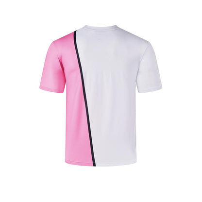 男子透氣網球T恤【粉色】