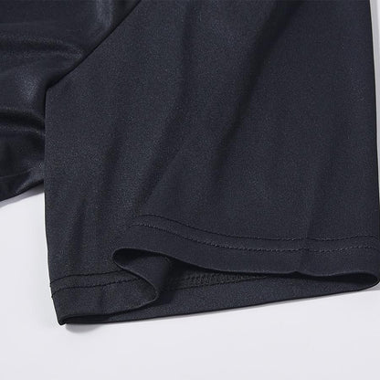 男子速乾運動短袖【黑色】