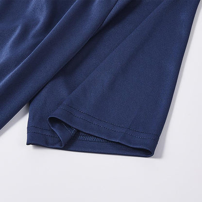 Adult quick-drying sports short-sleeve [navy blue]