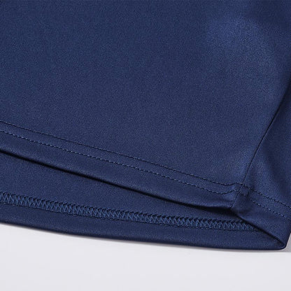 Adult quick-drying sports short-sleeve [navy blue]