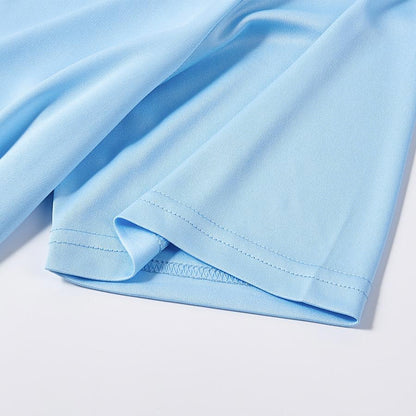 Adult quick-drying sports short-sleeve [light blue]