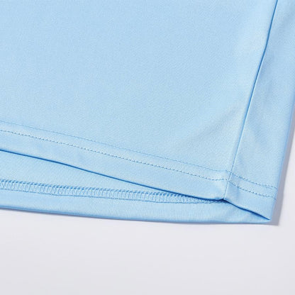 Adult quick-drying sports short-sleeve [light blue]