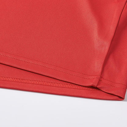 Adult quick-drying sports short-sleeve [red]