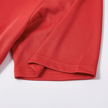 Adult quick-drying sports short-sleeve [red]