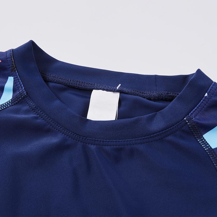 兒童時尚短袖泳衣【藏藍色】