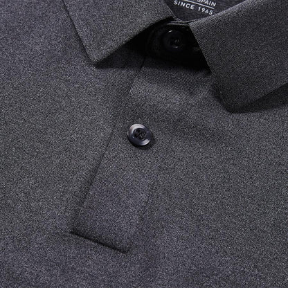 Men's elastic POLO shirt [black] 