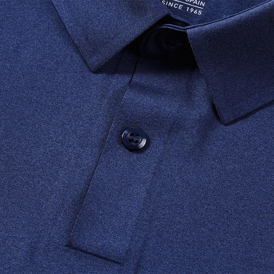 Men's elastic POLO shirt [navy blue] 