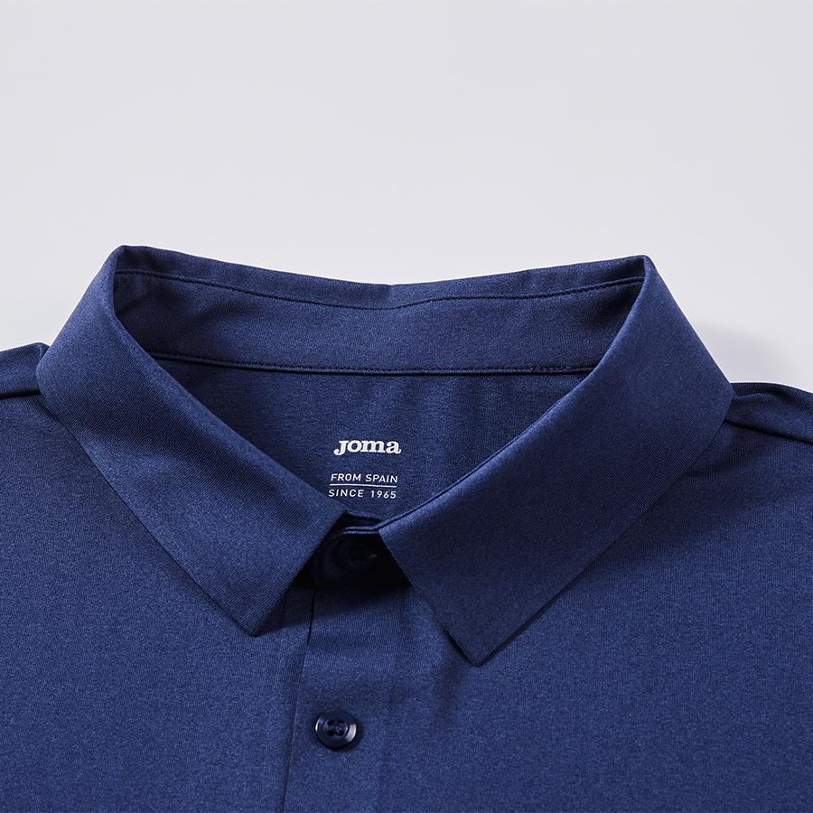 Men's elastic POLO shirt [navy blue] 