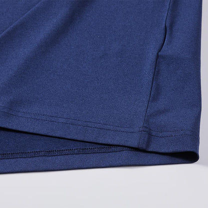 Men's elastic POLO shirt [navy blue] 