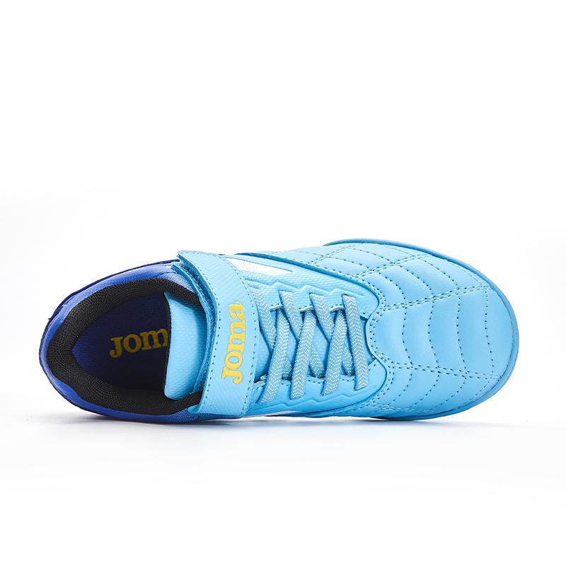 兒童魔術貼碎釘足球鞋 LIGA T1 - TF 【藍】