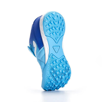 兒童魔術貼碎釘足球鞋 LIGA T1 - TF 【藍】