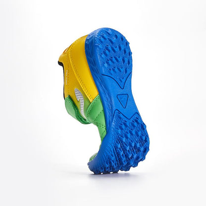 兒童魔術貼碎釘足球鞋 LIGA T1 - TF 【黃綠】