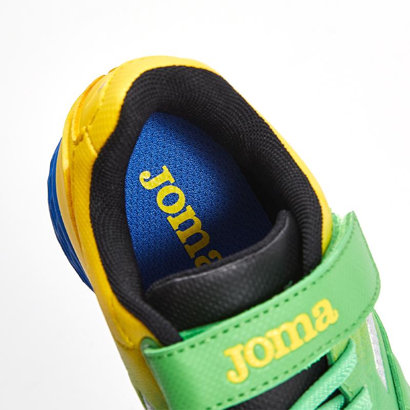 兒童魔術貼碎釘足球鞋 LIGA T1 - TF 【黃綠】