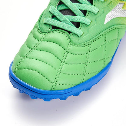 兒童魔術貼碎釘足球鞋 LIGA T1 - TF 【黃綠】