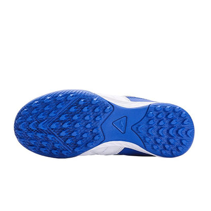 兒童魔術貼碎釘足球鞋 LIGA T1 - TF 【白藍】