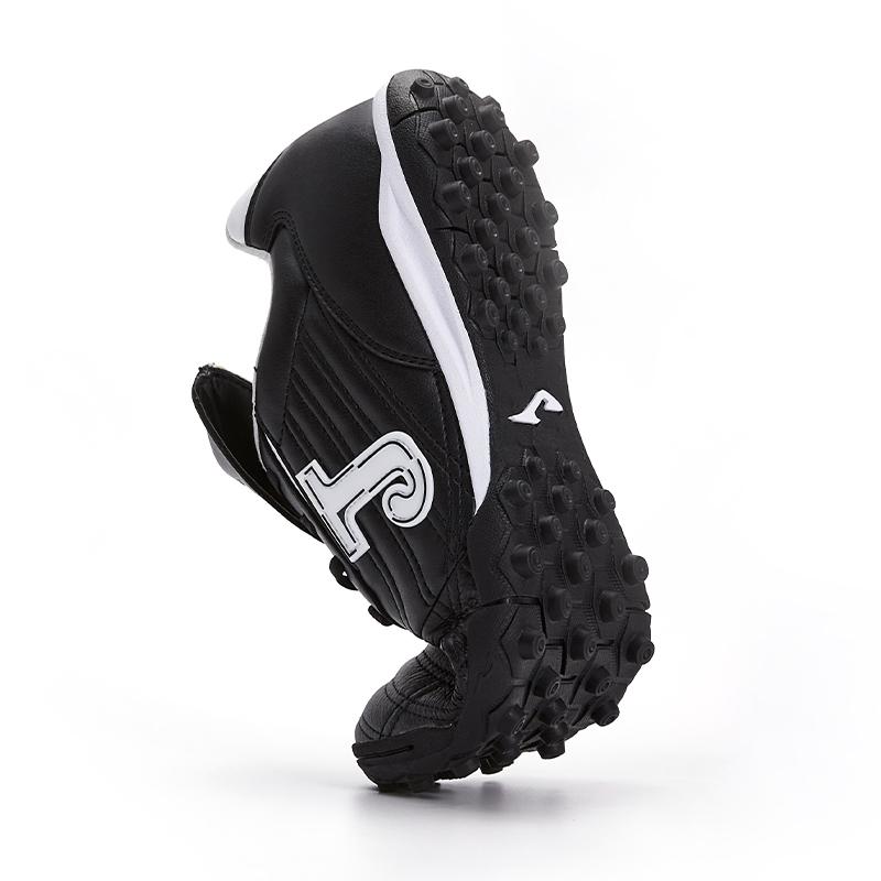 Children's kangaroo leather shredded football shoes COLOR RETRO TF [black]
