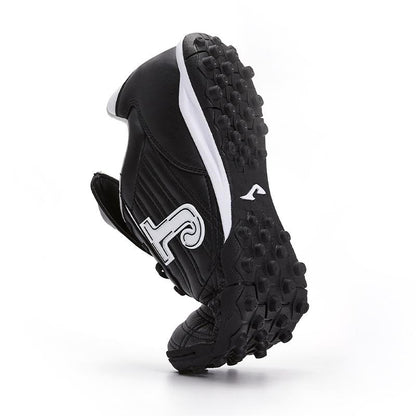Children's kangaroo leather shredded football shoes COLOR RETRO TF [black]