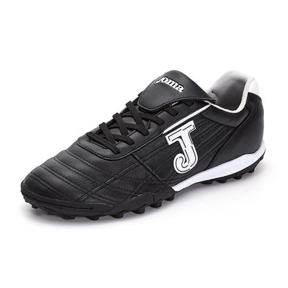 Children's kangaroo leather shredded football shoes COLOR RETRO TF [black]