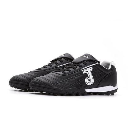 Children's kangaroo leather shredded football shoes COLOR RETRO TF [black]
