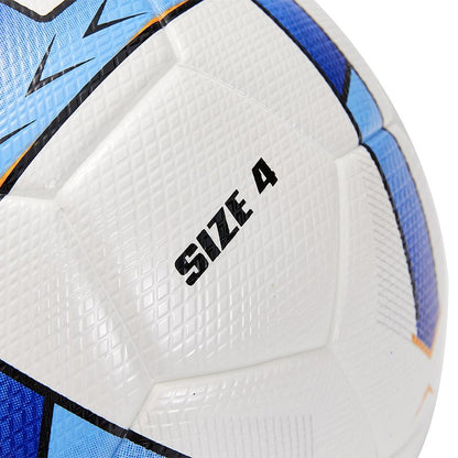 Futsal Low Bounce Football (No. 4) – White and Blue