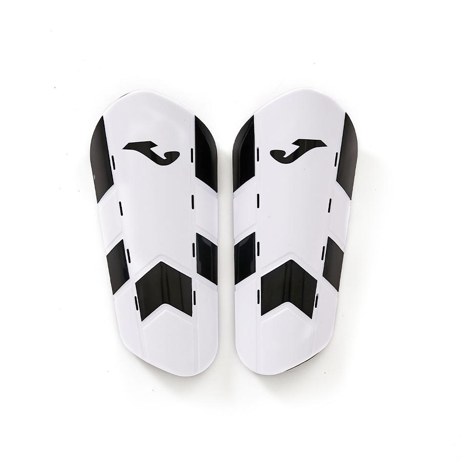 Professional football shin guards [white and black]