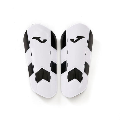 Professional football shin guards [white and black]