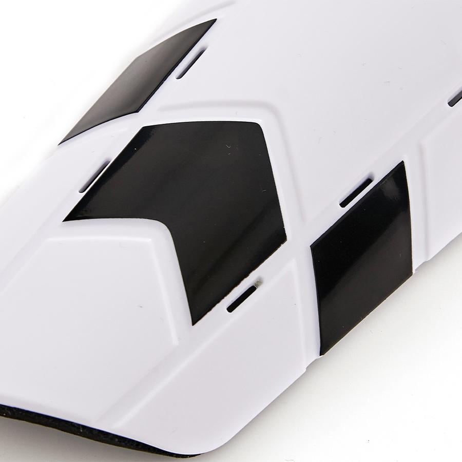 Professional football shin guards [white and black]