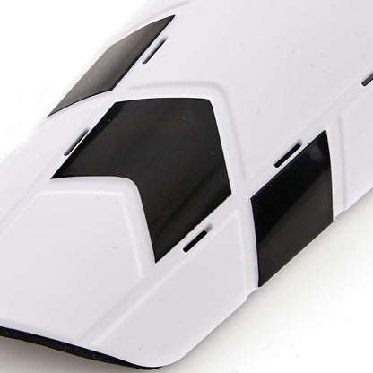 Professional football shin guards [white and black]