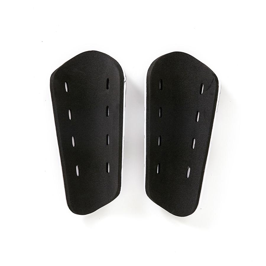 Professional football shin guards [white and black]