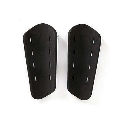 Professional football shin guards [white and black]