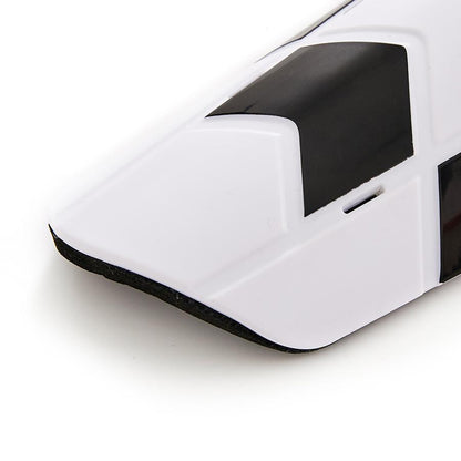 Professional football shin guards [white and black]