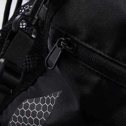 Professional sports zip-up rucksack [black] 