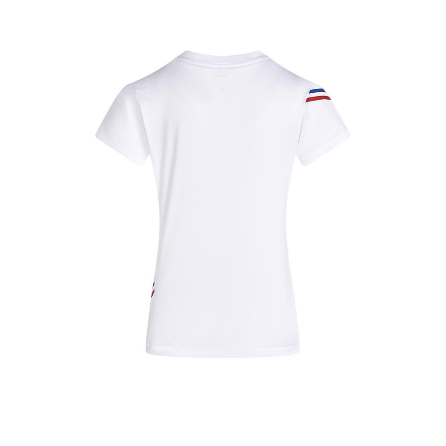 Women's V-neck quick-drying tennis T-shirt [white] 