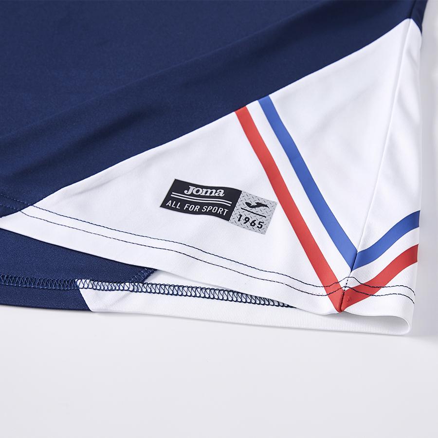 Women's V-neck quick-drying tennis T-shirt [navy blue] 