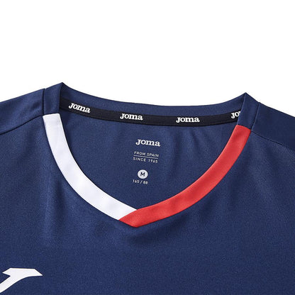 Women's V-neck quick-drying tennis T-shirt [navy blue] 
