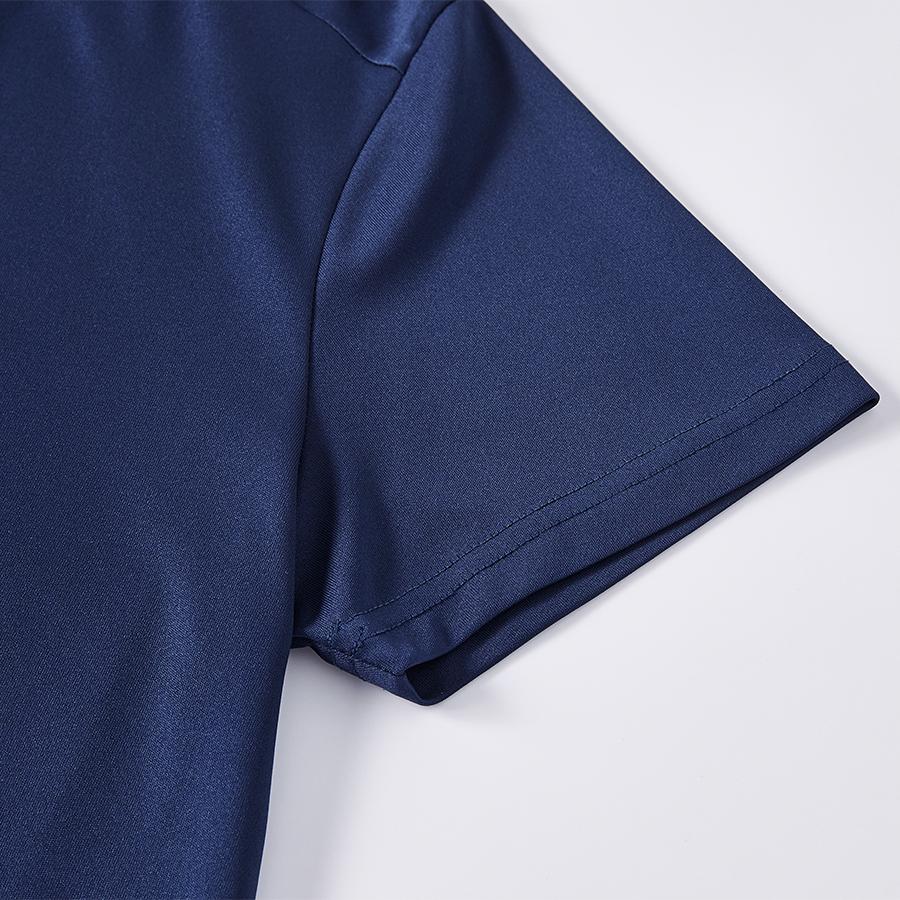 Women's V-neck quick-drying tennis T-shirt [navy blue] 