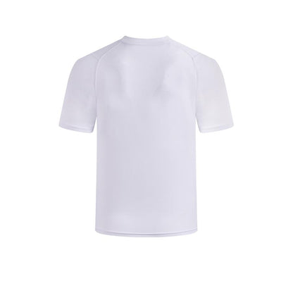 Men's breathable quick-drying tight-fitting short-sleeved shirt [white] 