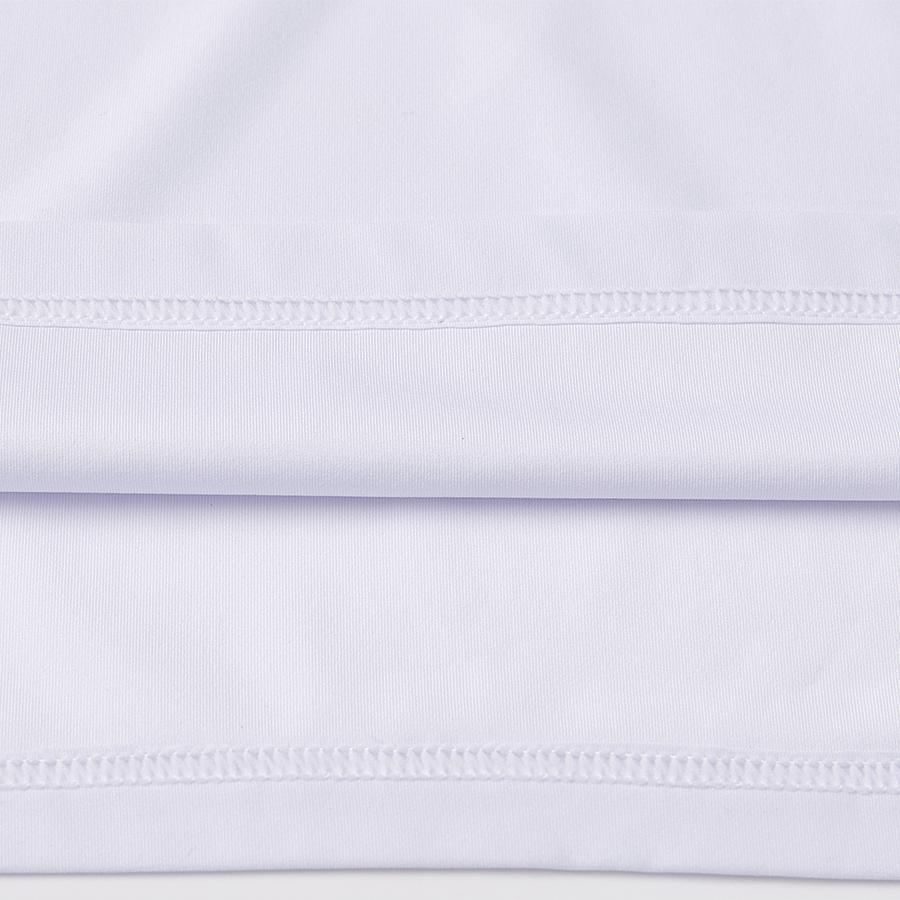 Men's breathable quick-drying tight-fitting short-sleeved shirt [white] 