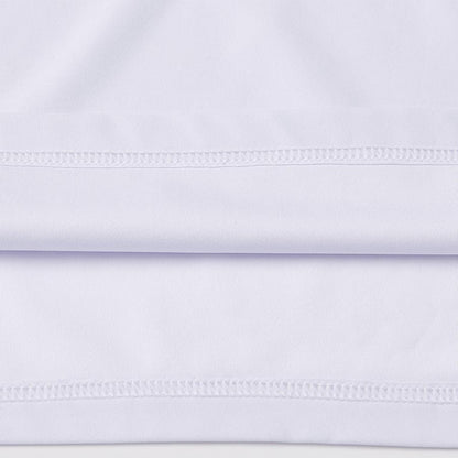 Men's breathable quick-drying tight-fitting short-sleeved shirt [white] 