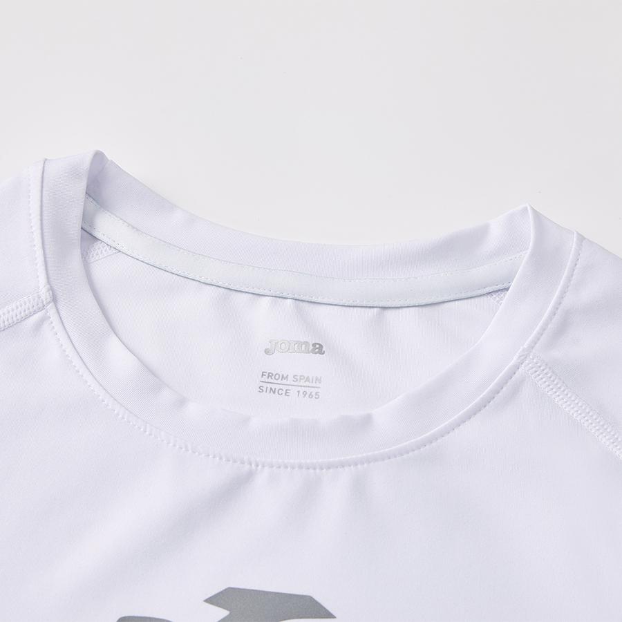 Men's breathable quick-drying tight-fitting short-sleeved shirt [white] 